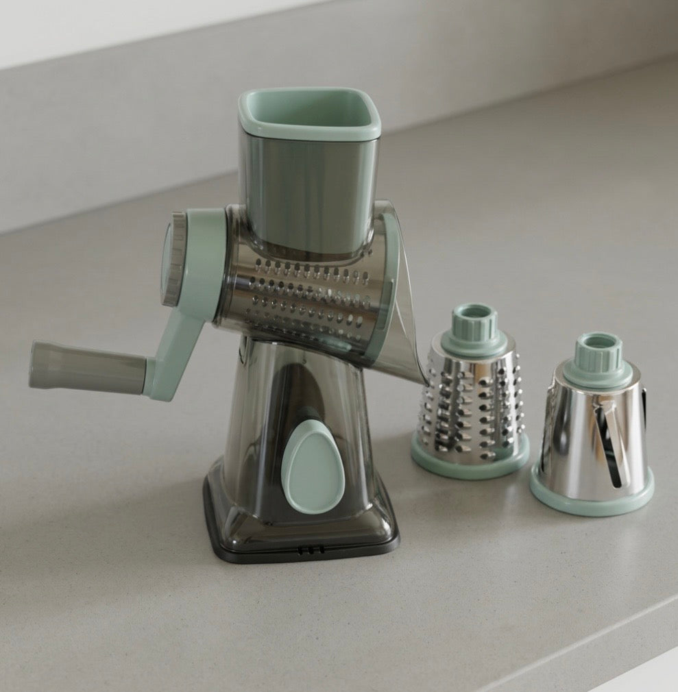 CUCINARO 3-in-1 Drehreibe & Gemüseschneider