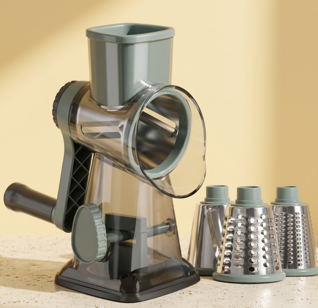 CUCINARO 3-in-1 Drehreibe & Gemüseschneider