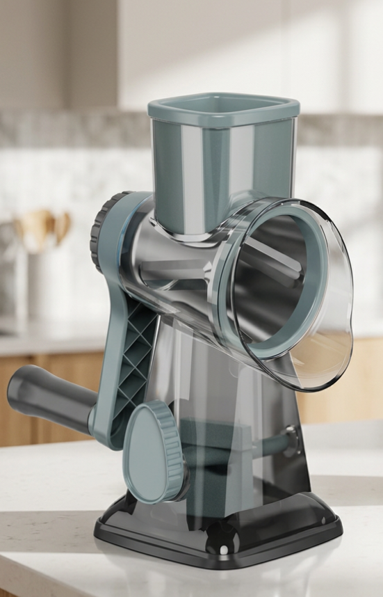 CUCINARO 3-in-1 Drehreibe & Gemüseschneider