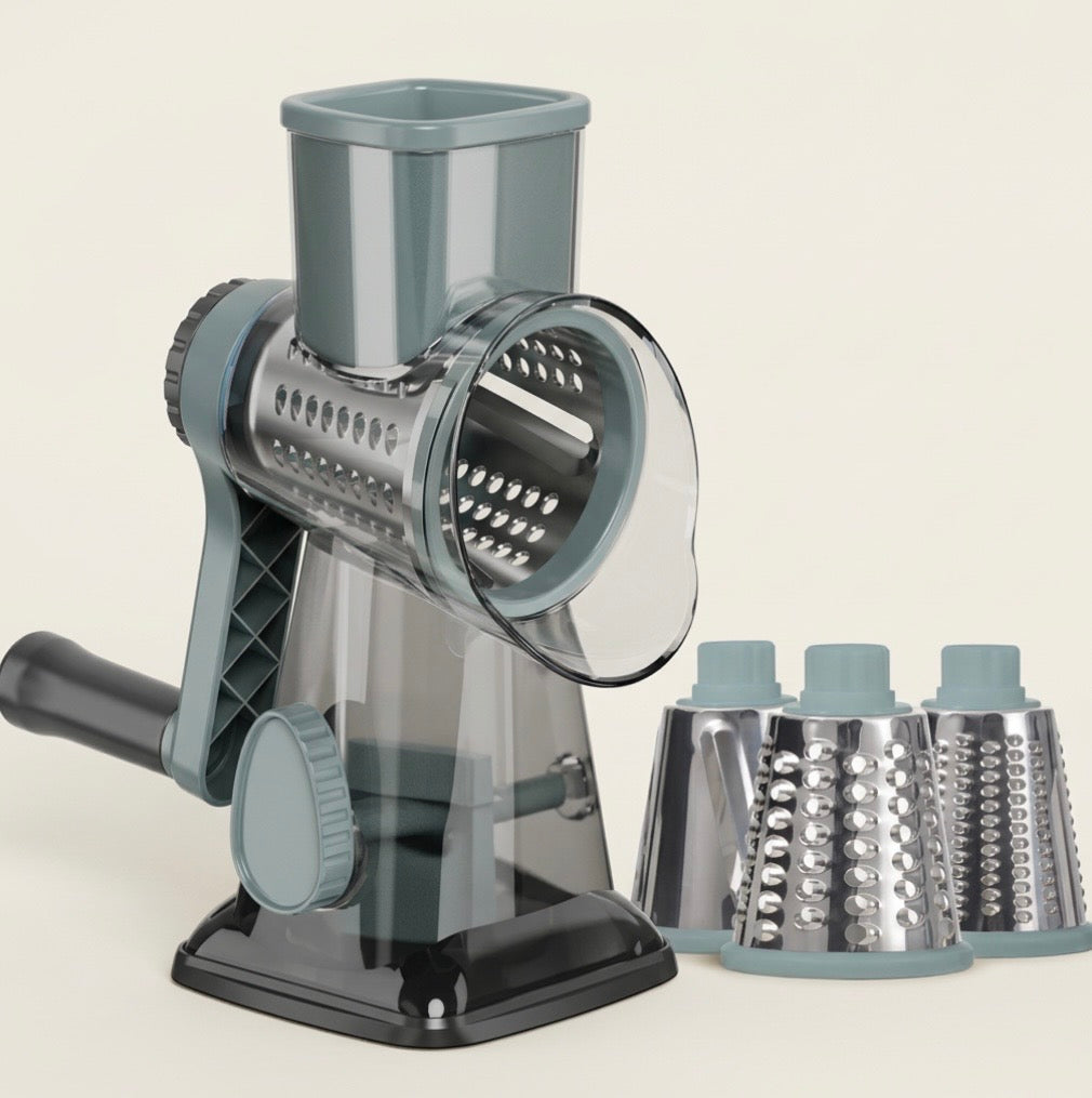 CUCINARO 3-in-1 Drehreibe & Gemüseschneider