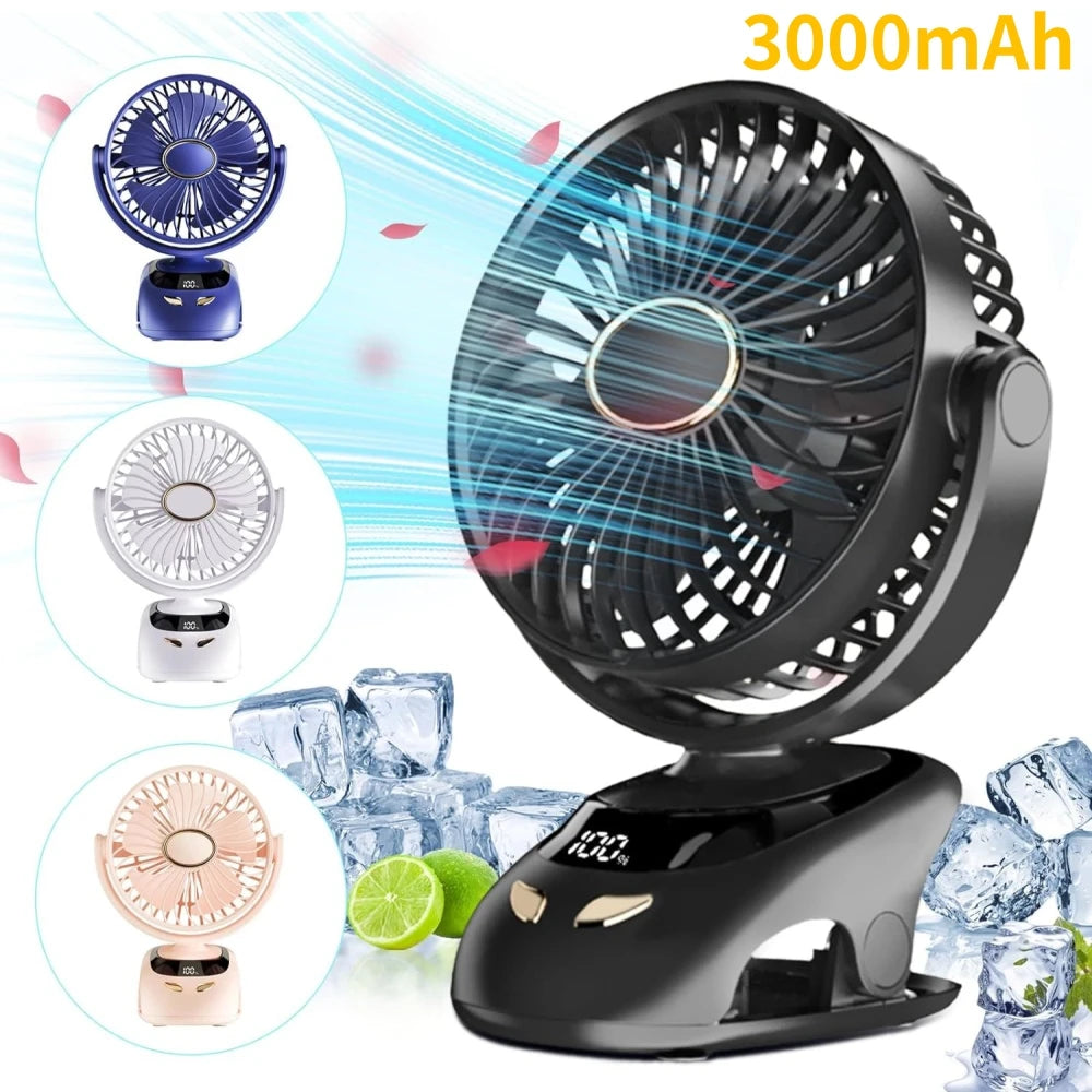 Kleiner Schreibtisch clip am Ventilator, tragbarer persönlicher USB-Clip-Lüfter für Home-Office-Reise bett Kinderwagen Camping Outdoor Golf wagen Fan
