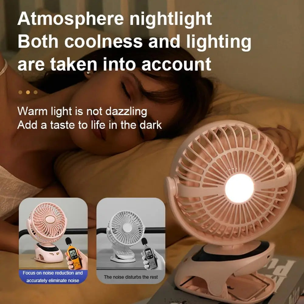 Kleiner Schreibtisch clip am Ventilator, tragbarer persönlicher USB-Clip-Lüfter für Home-Office-Reise bett Kinderwagen Camping Outdoor Golf wagen Fan
